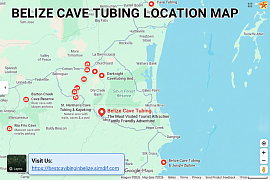 Best Cave Tubing In Belize Map